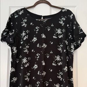 Abercrombie & Fitch Black Floral Midi Dress